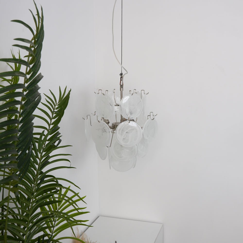 Aurora Chandelier Apricot Murano Glass Disc Layered Artistic - Neutralighting