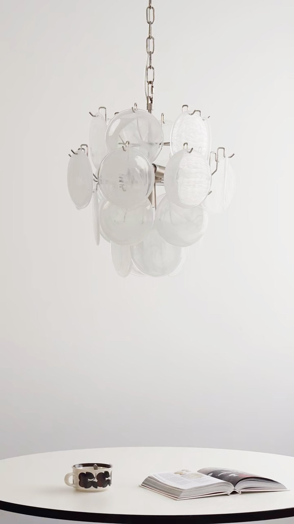 Aurora Chandelier Apricot Murano Glass Disc Layered Artistic - Neutralighting
