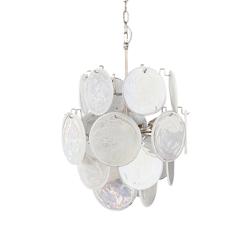 Aurora Chandelier Apricot Murano Glass Disc Layered Artistic - Neutralighting