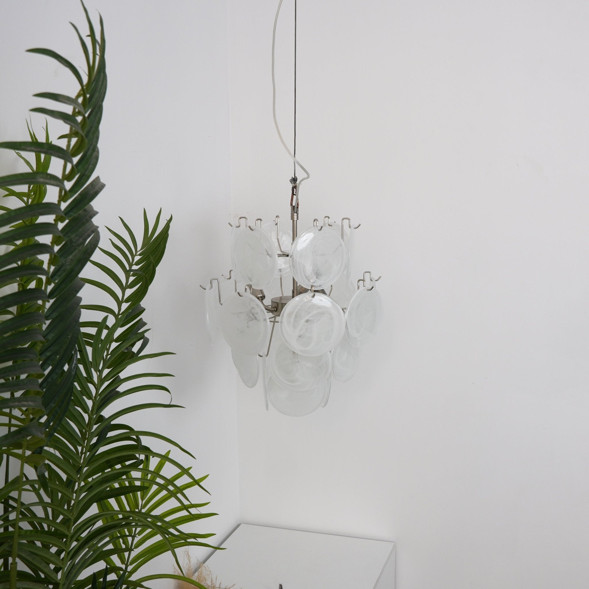 Aurora Chandelier Apricot Murano Glass Disc Layered Artistic - Neutralighting