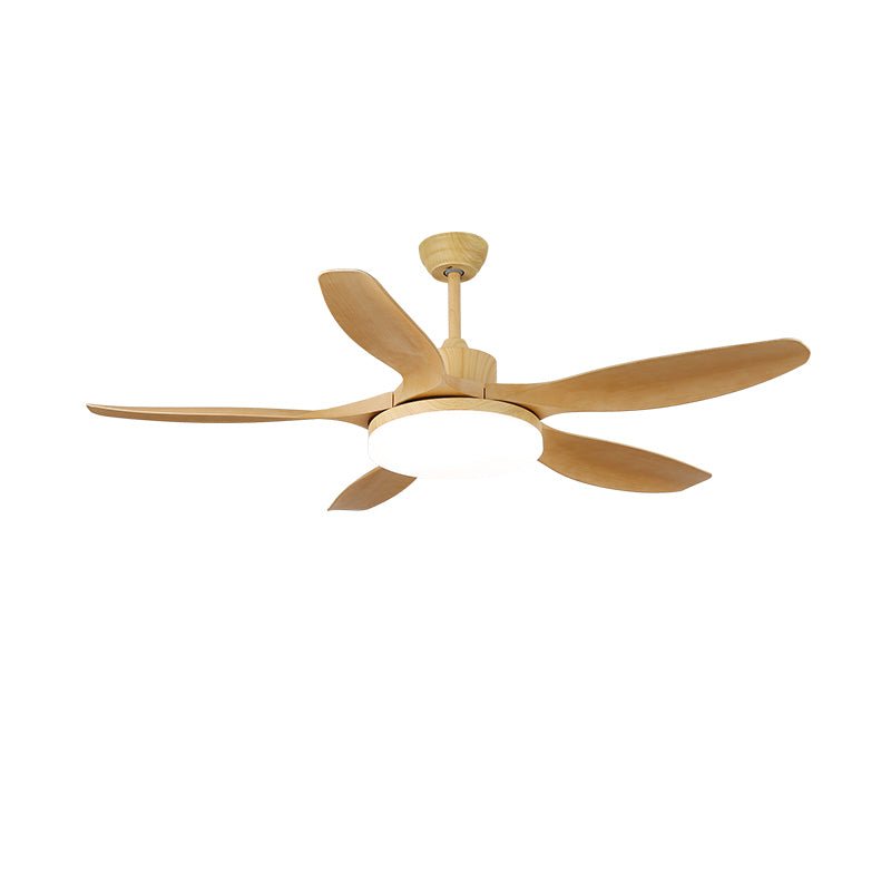Ventilatore da Soffitto Minimalista in Legno Arysen in un ambiente camera da letto