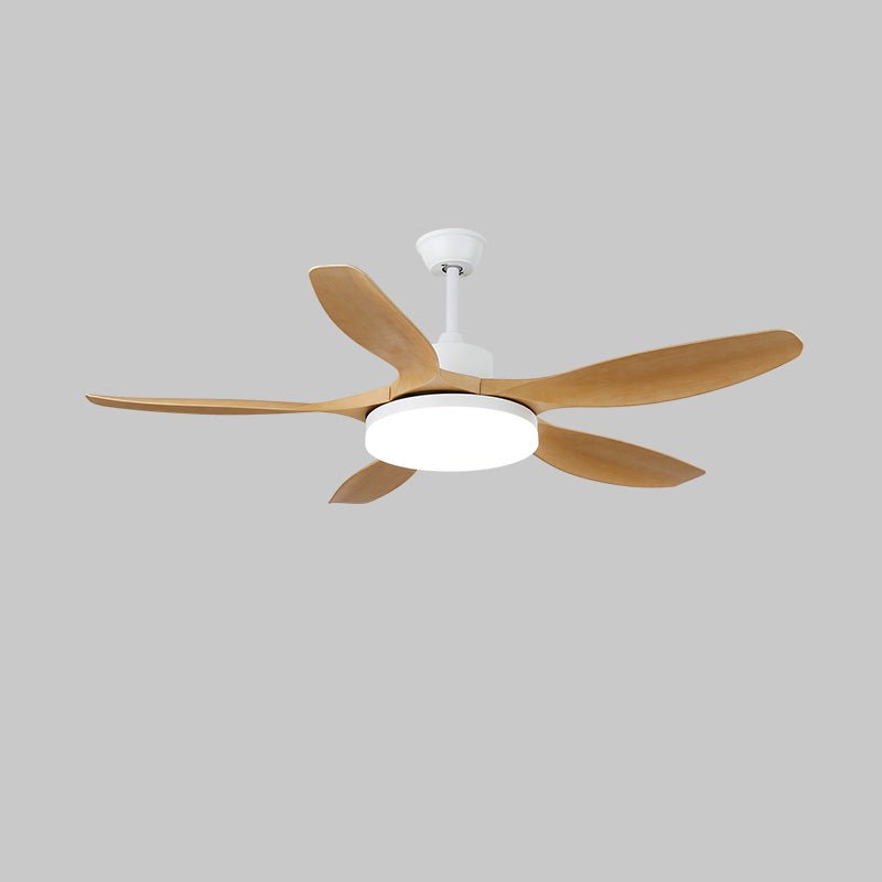Ventilatore da Soffitto Minimalista in Legno Arysen con ventola in movimento