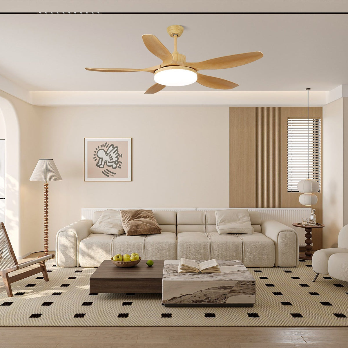 Telecomando del Ventilatore da Soffitto Minimalista in Legno Arysen