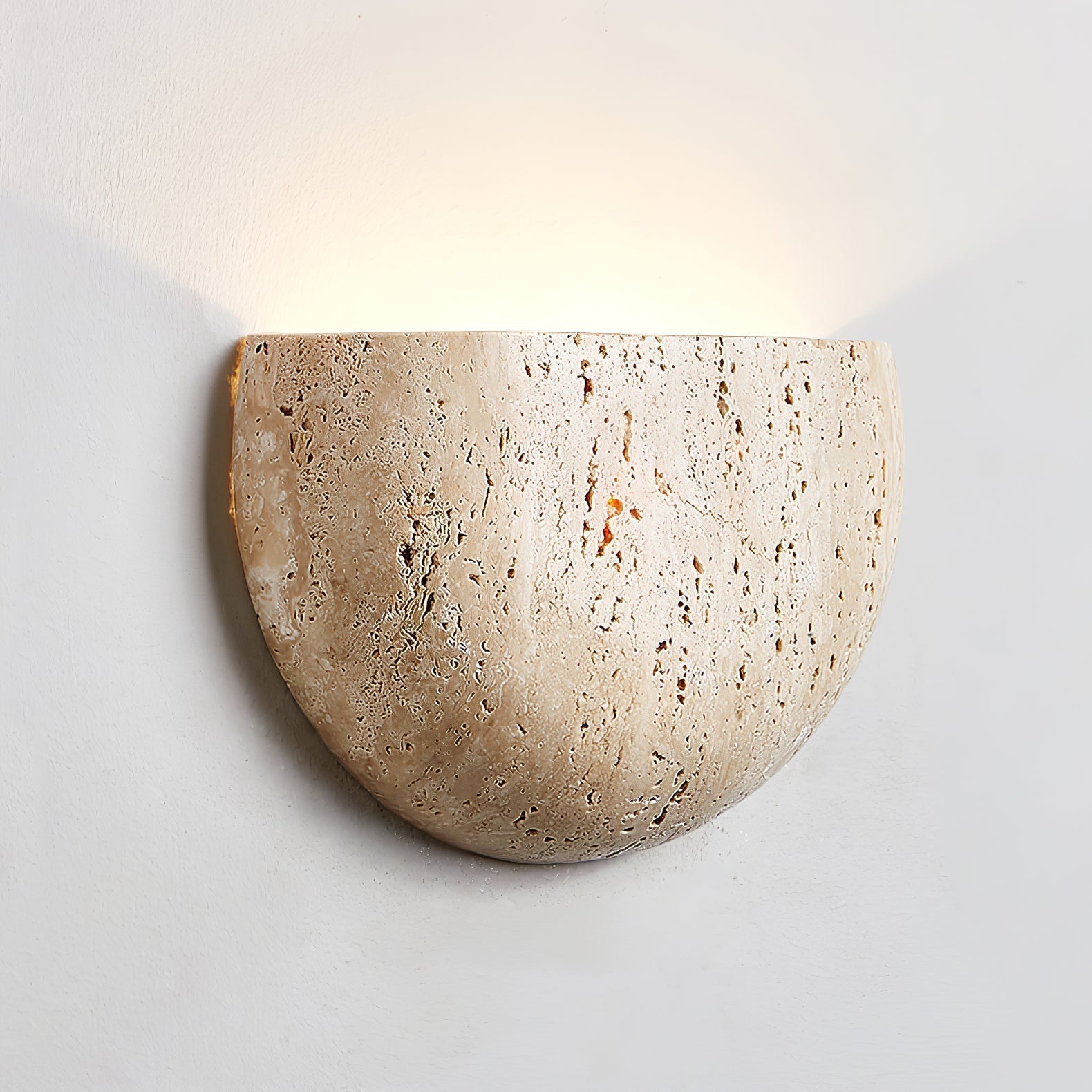 Armarel Half Moon Travertine Wall Light - Neutralighting