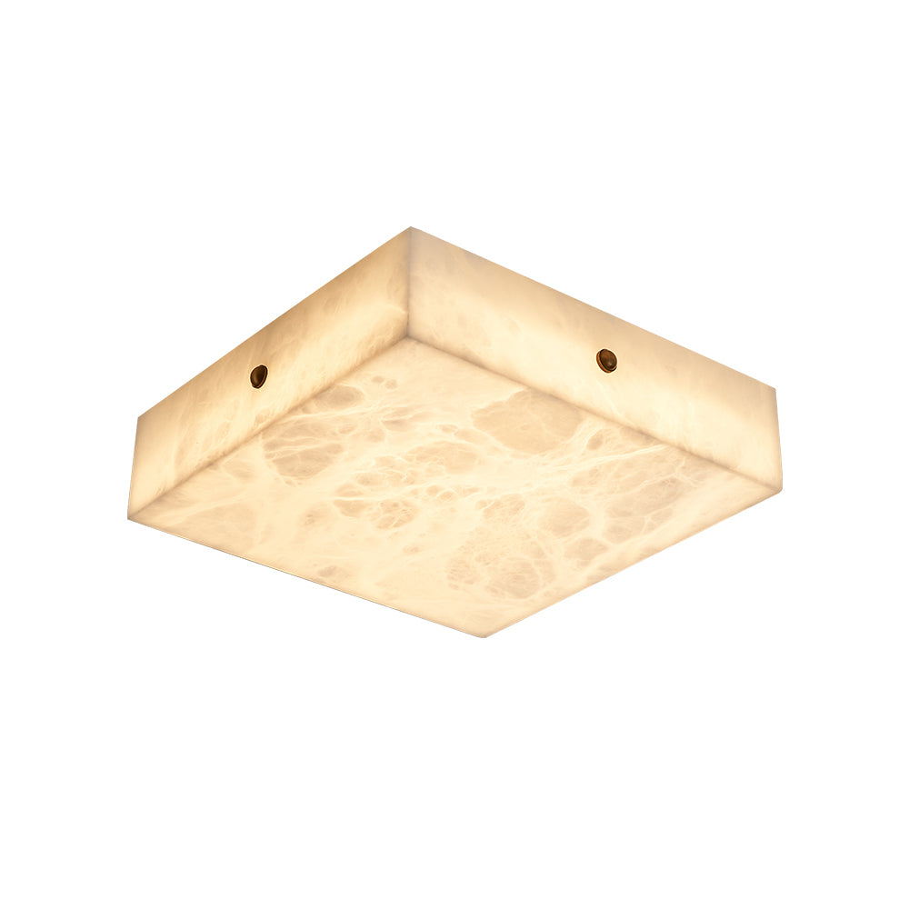Rauduvys Modern Minimalist Alabaster Flushmount Ceiling Light - Lamp Copper