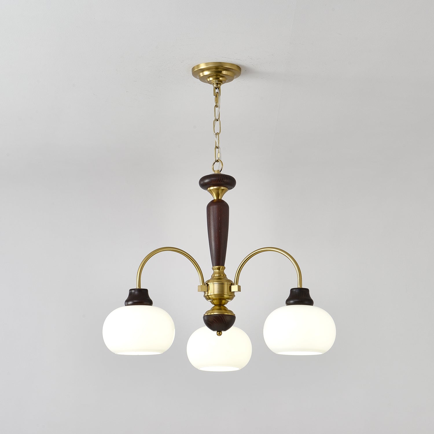 Aurora Chandelier Arched Globe White Shade - Blowlighting