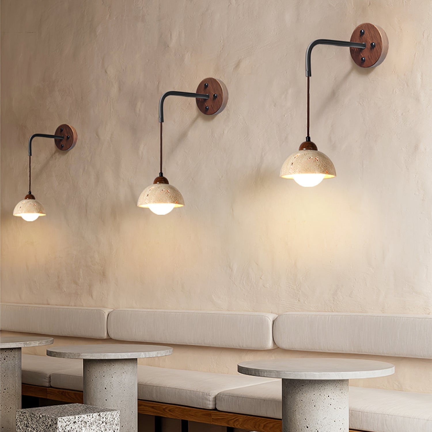 Alcarion Travertine Wall Light - Blowlighting