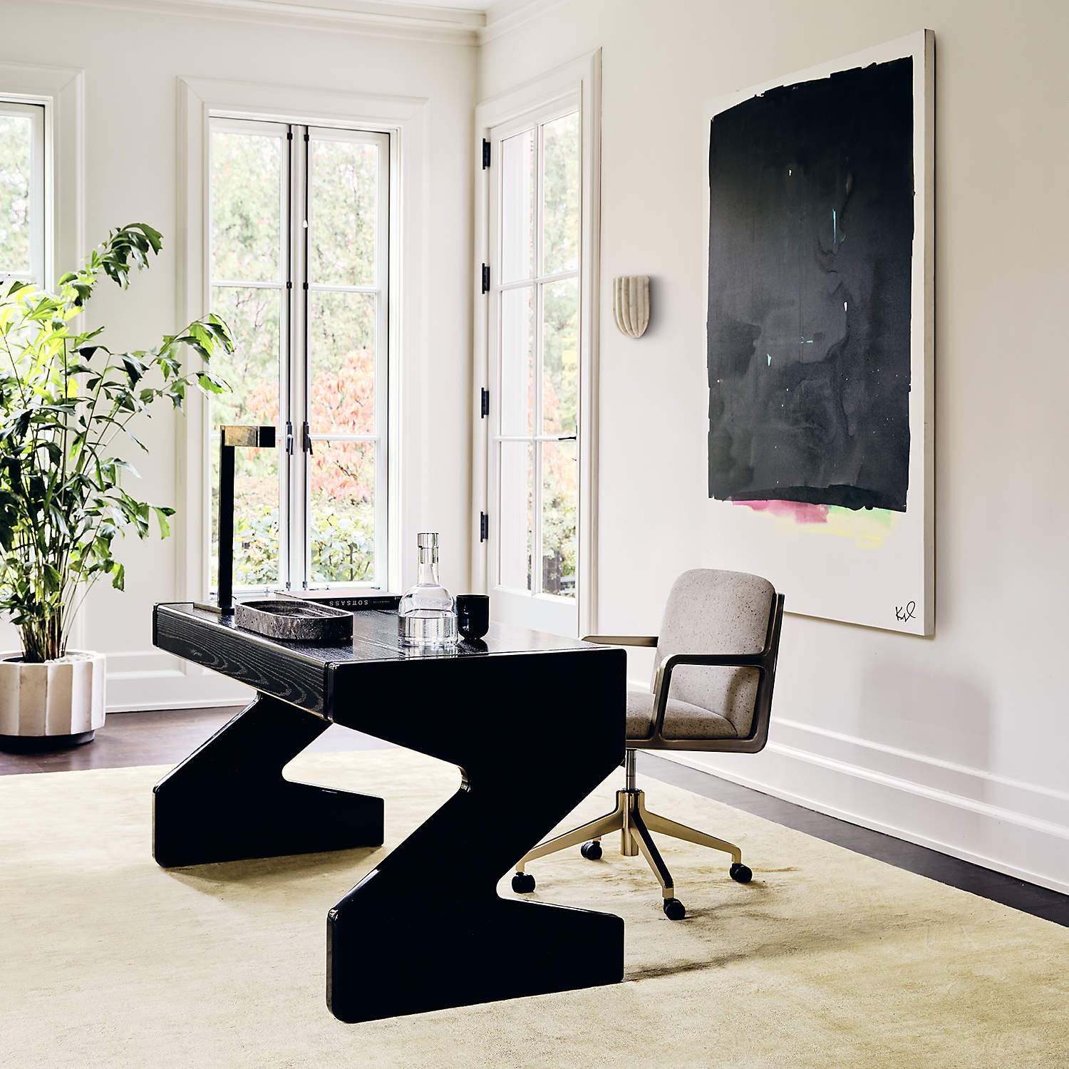 Tinduvys Elegance Ariel Single Marble Fluted Wall Lamp - Lamp Copper