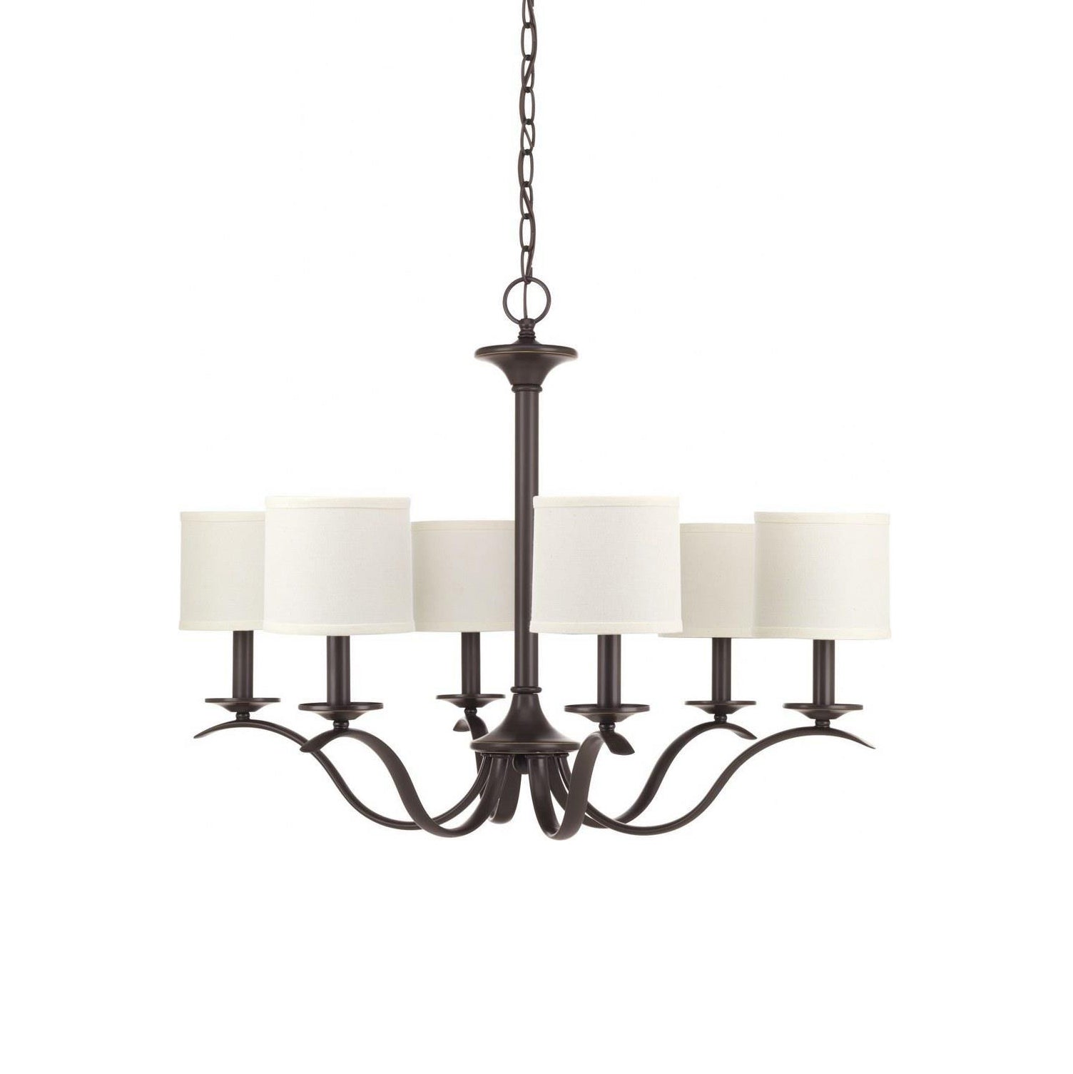 Vatnuvys Traditional Premium Brass Fabric Metal Chandelier - Lamp Copper