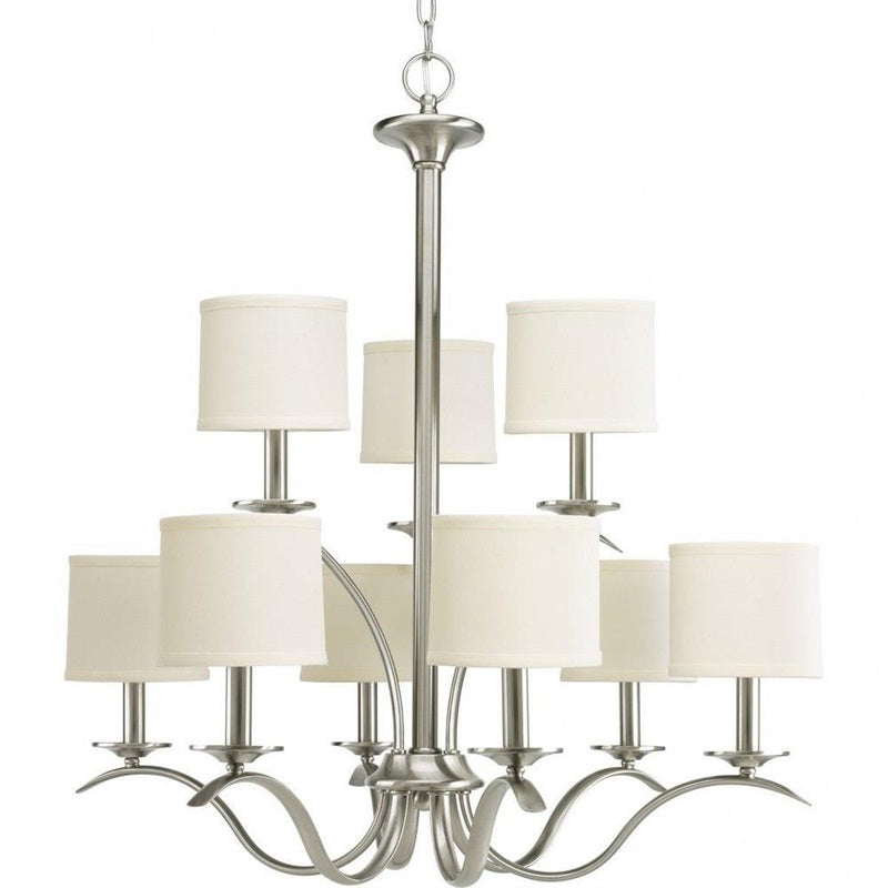 Vatnuvys Traditional Premium Brass Fabric Metal Chandelier - Lamp Copper