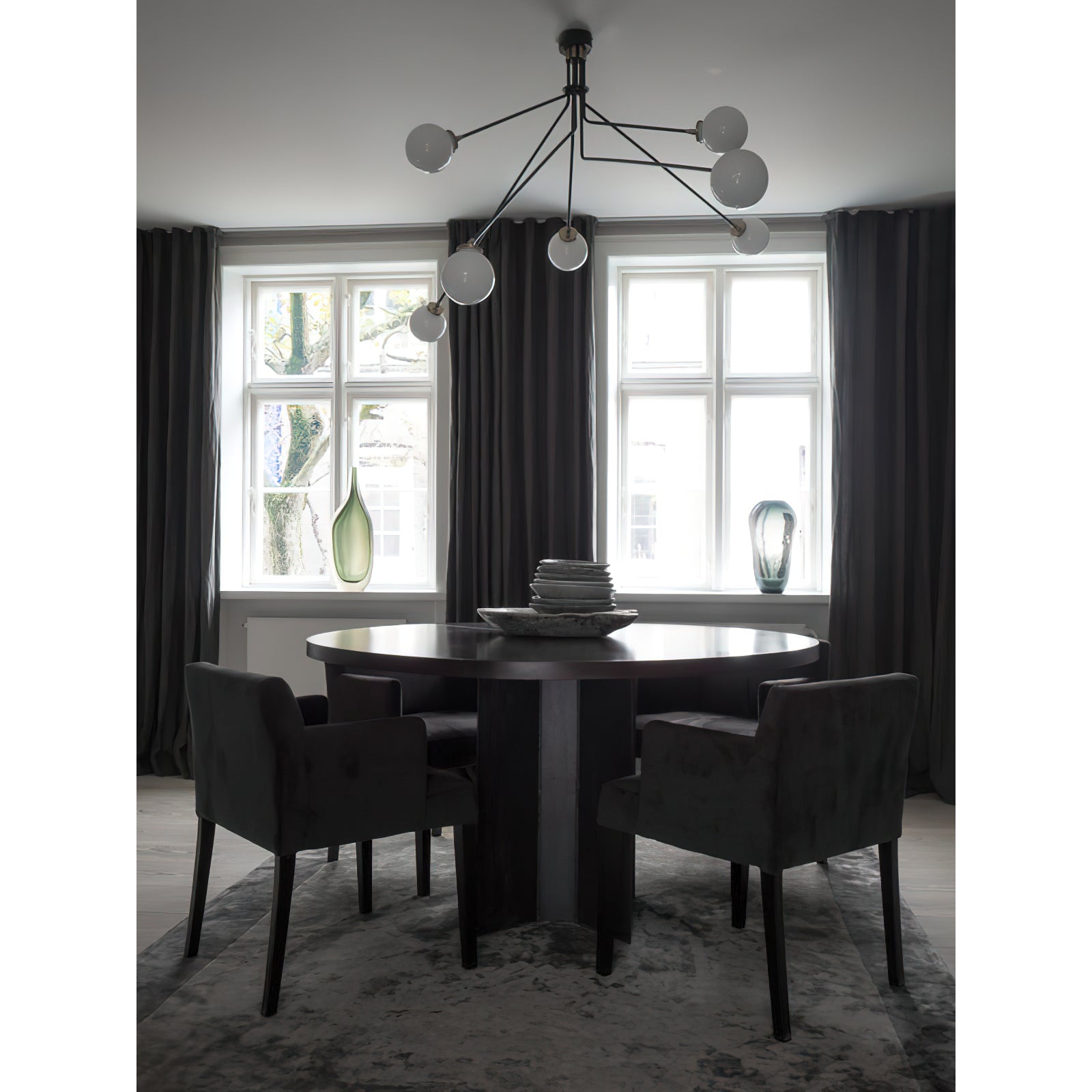 Vatnuvyo Modern Minimalist Brass Metal Glass Ceiling Lamp - Lamp Copper