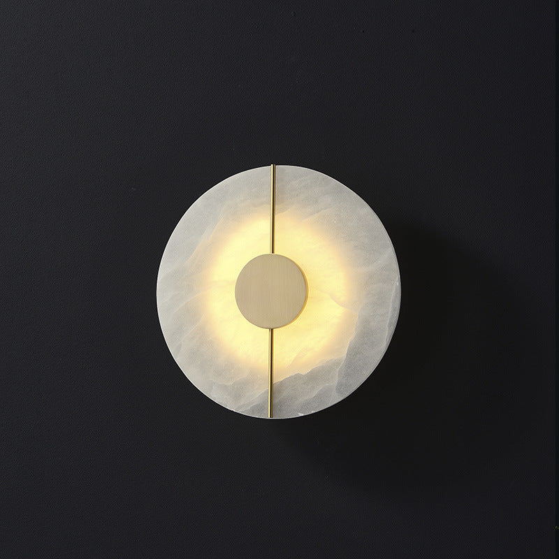 Waegnuvyo Modern Minimalist Alabaster Wall Lamp - Lamp Copper