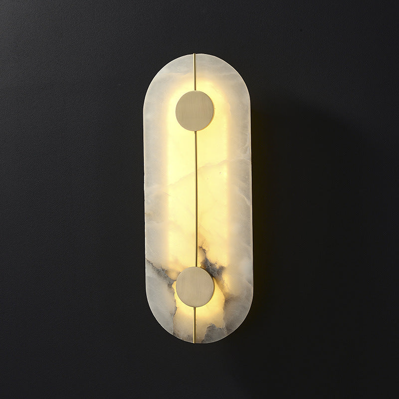 Waegnuvyo Modern Minimalist Alabaster Wall Lamp - Lamp Copper