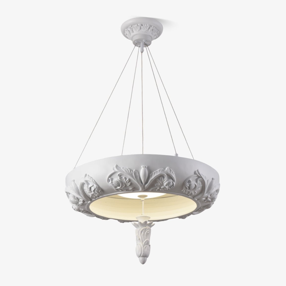 Rococo Plaster Pendant Chandelier - Blowlighting