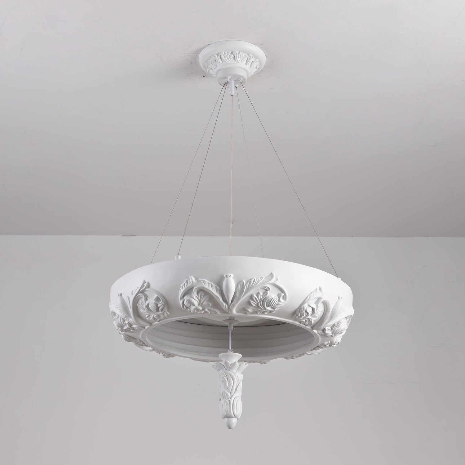 Rococo Plaster Pendant Chandelier - Blowlighting