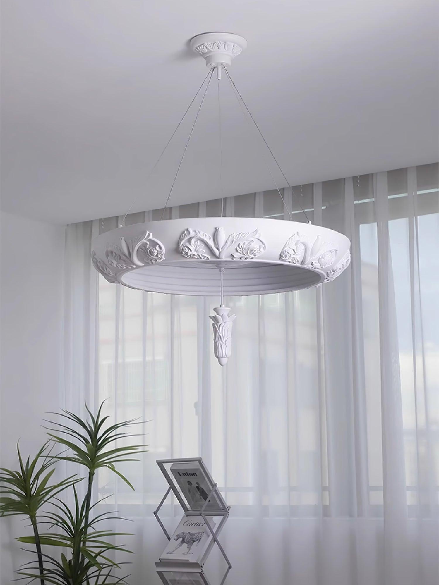 Rococo Plaster Pendant Chandelier - Blowlighting