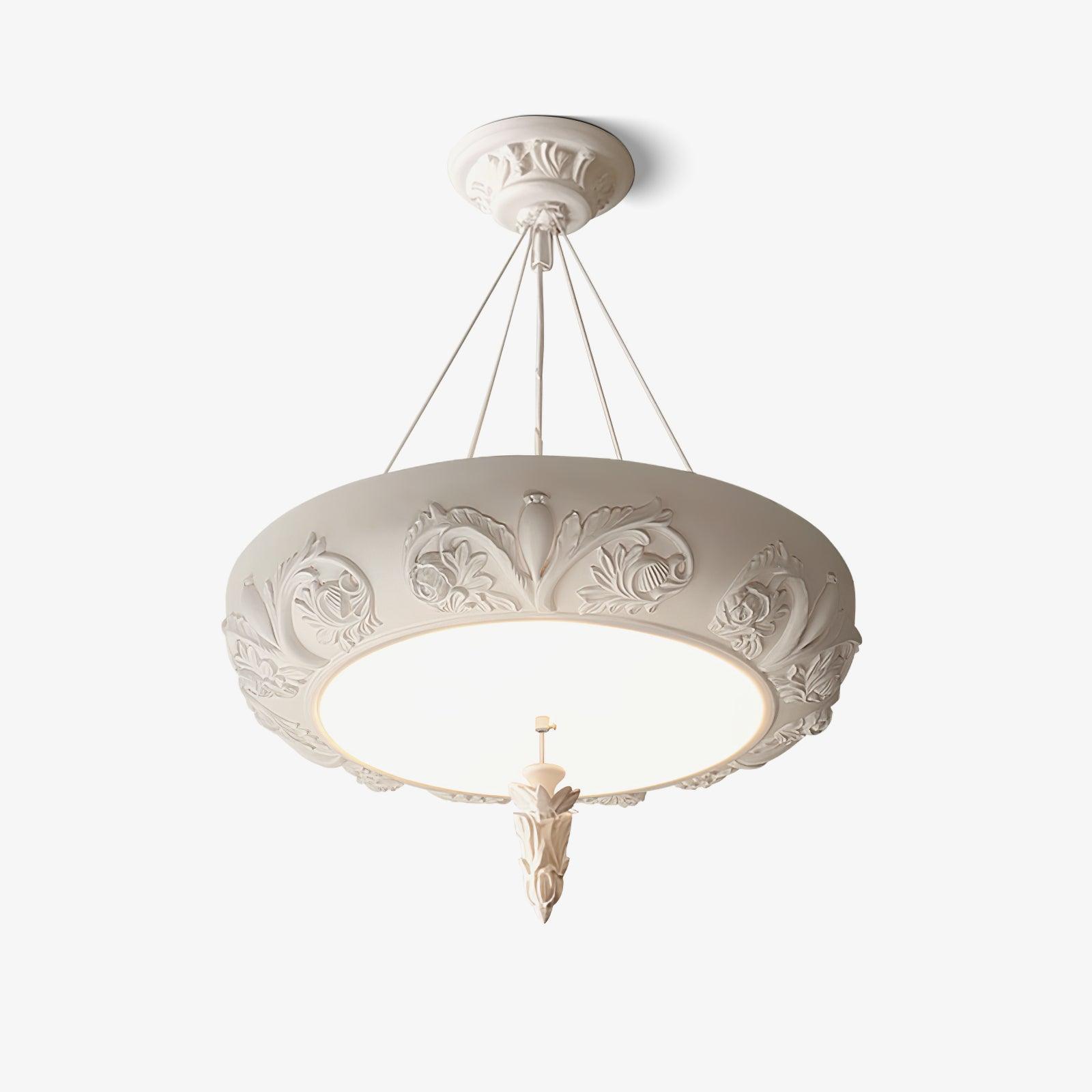Rococo Plaster Pendant Chandelier - Blowlighting