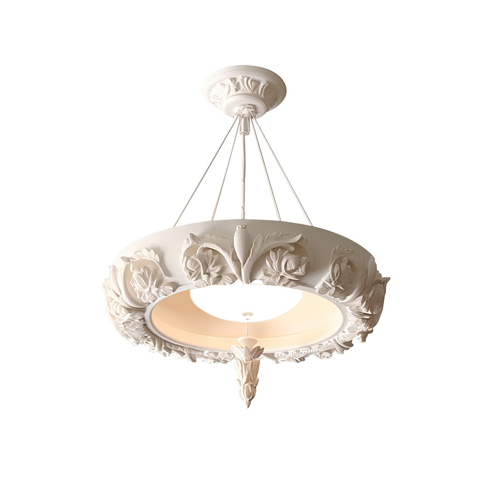 Rococo Plaster Pendant Chandelier - Blowlighting