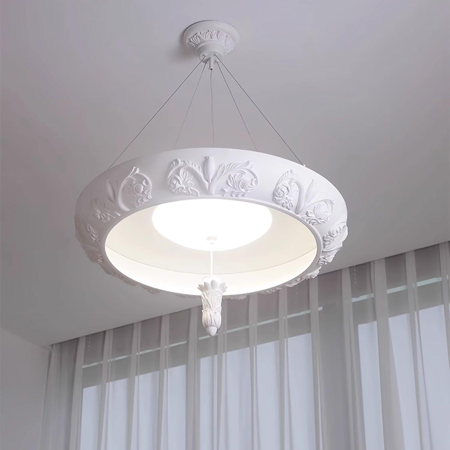 Rococo Plaster Pendant Chandelier - Blowlighting