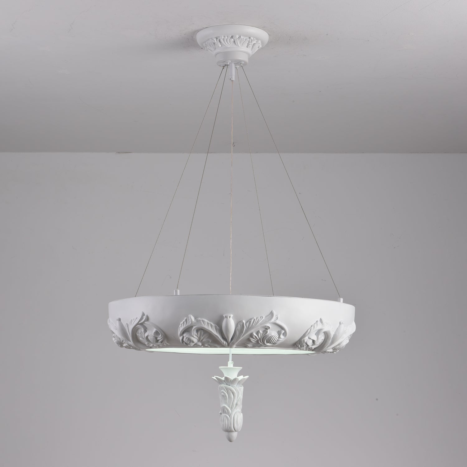 Rococo Plaster Pendant Chandelier - Blowlighting