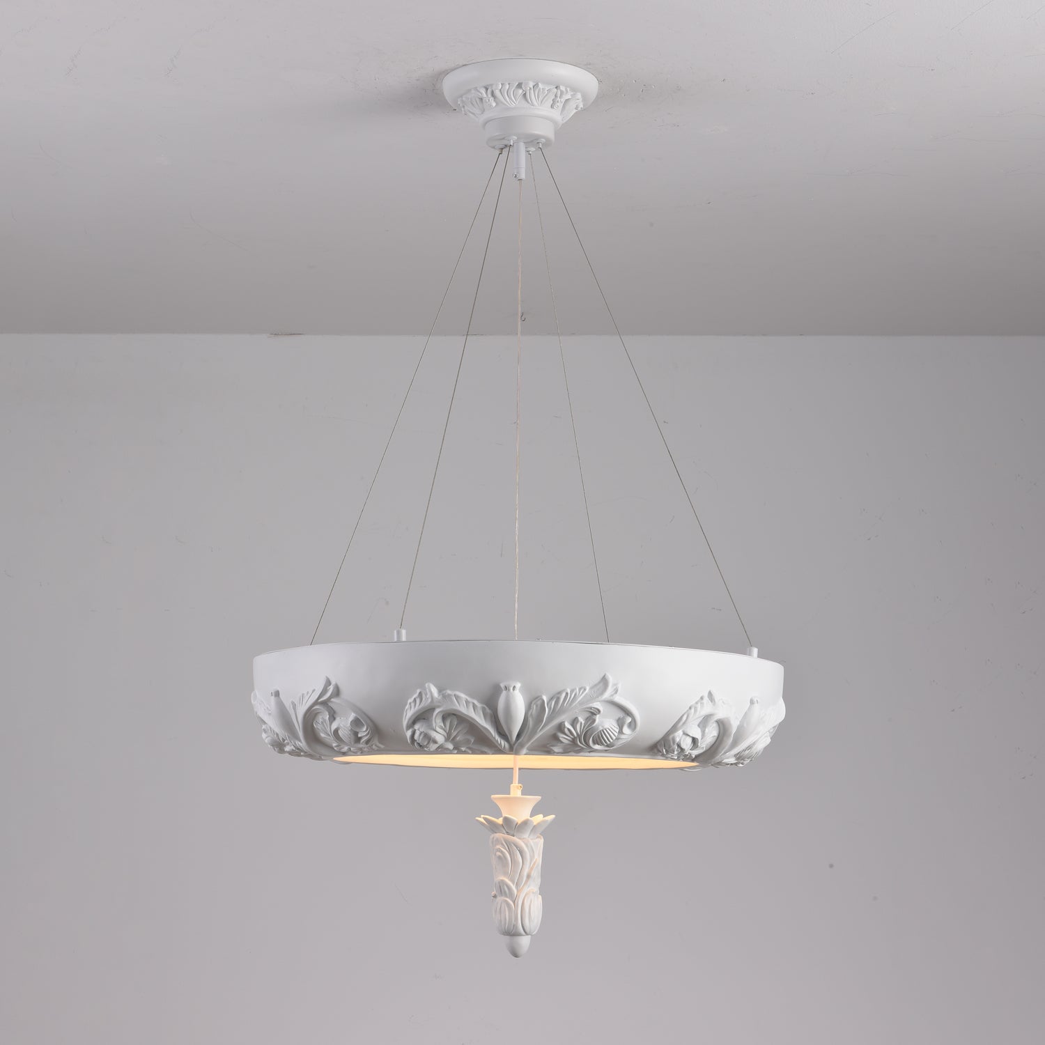 Rococo Plaster Pendant Chandelier - Blowlighting
