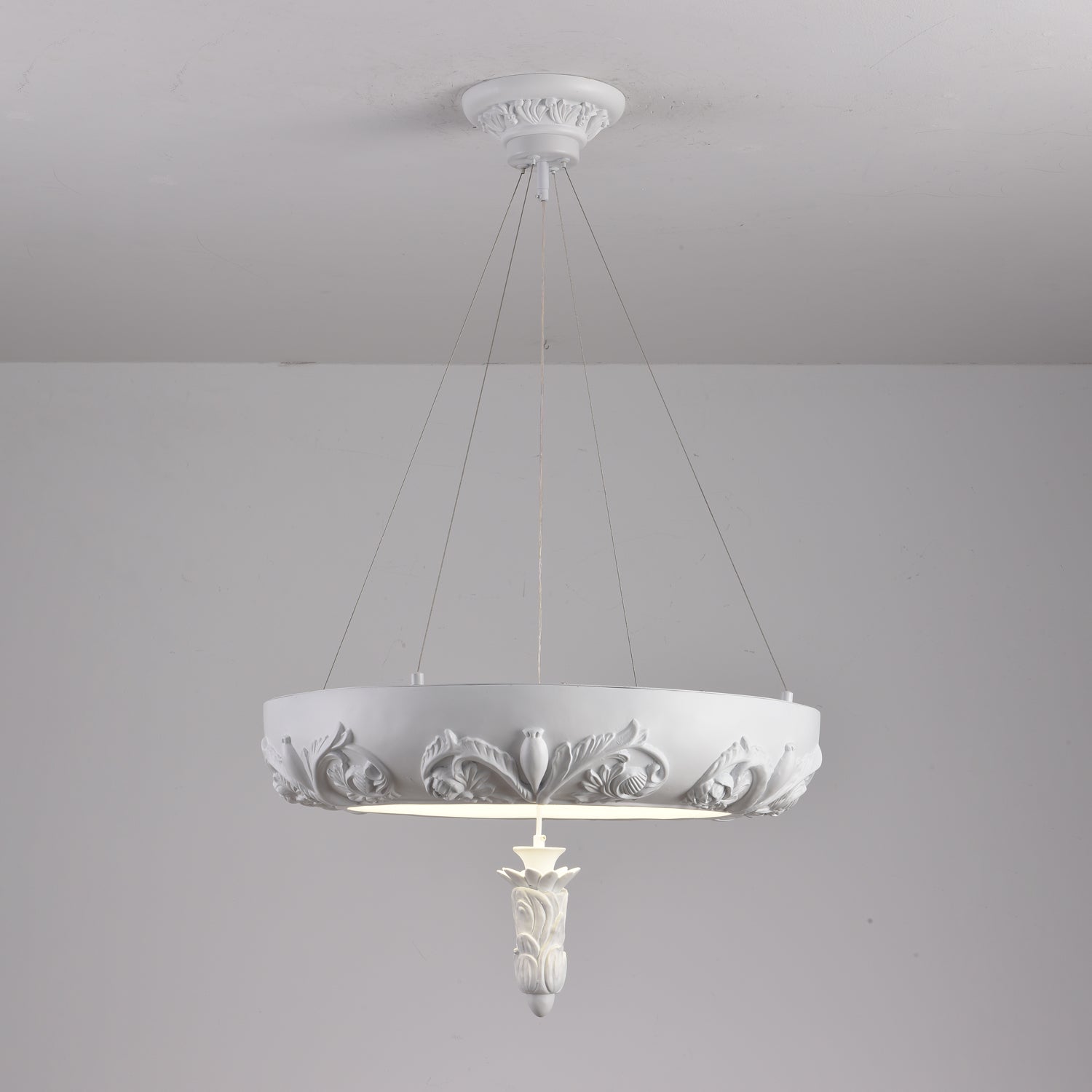 Rococo Plaster Pendant Chandelier - Blowlighting
