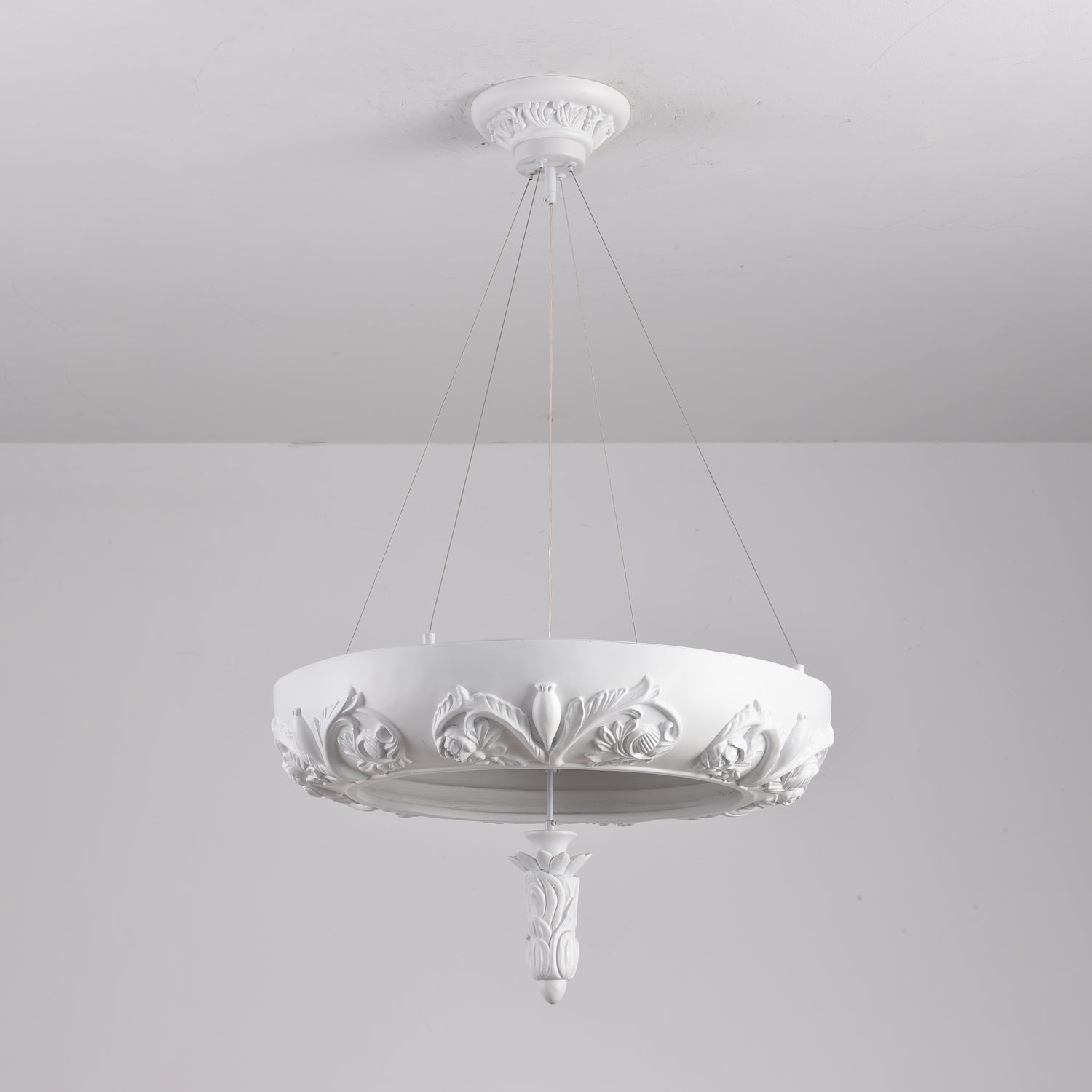 Rococo Plaster Pendant Chandelier - Blowlighting