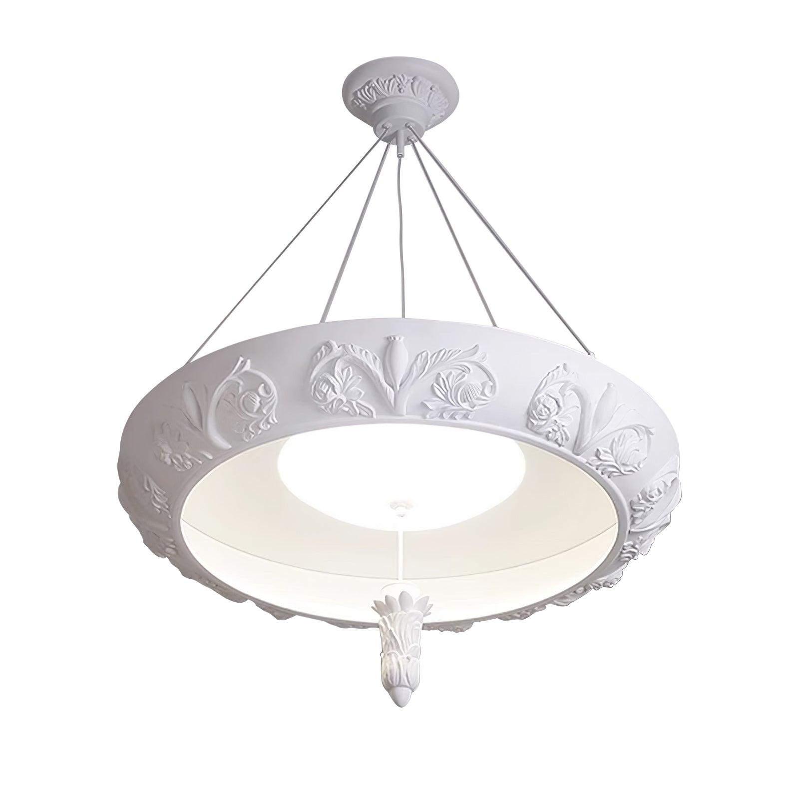 Rococo Plaster Pendant Chandelier - Blowlighting