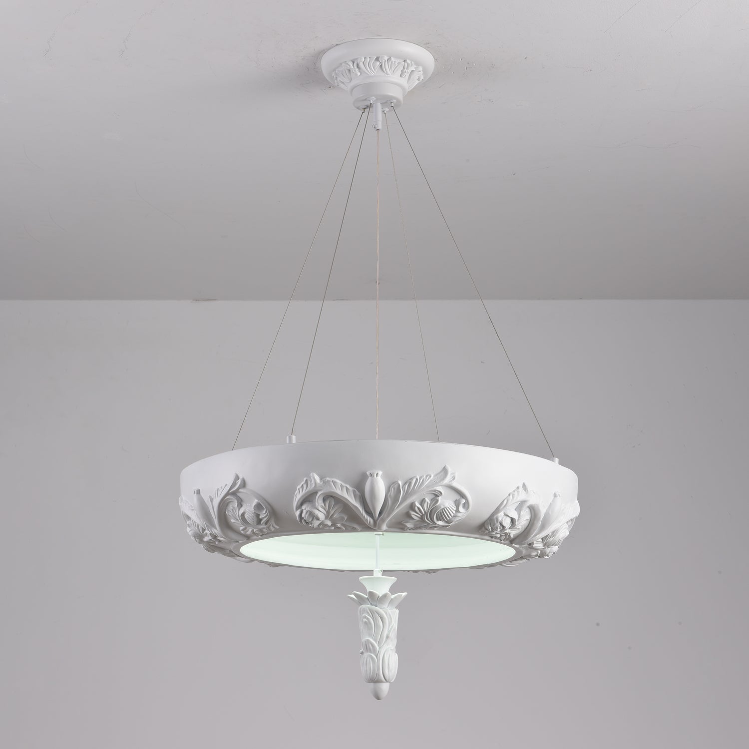 Rococo Plaster Pendant Chandelier - Blowlighting