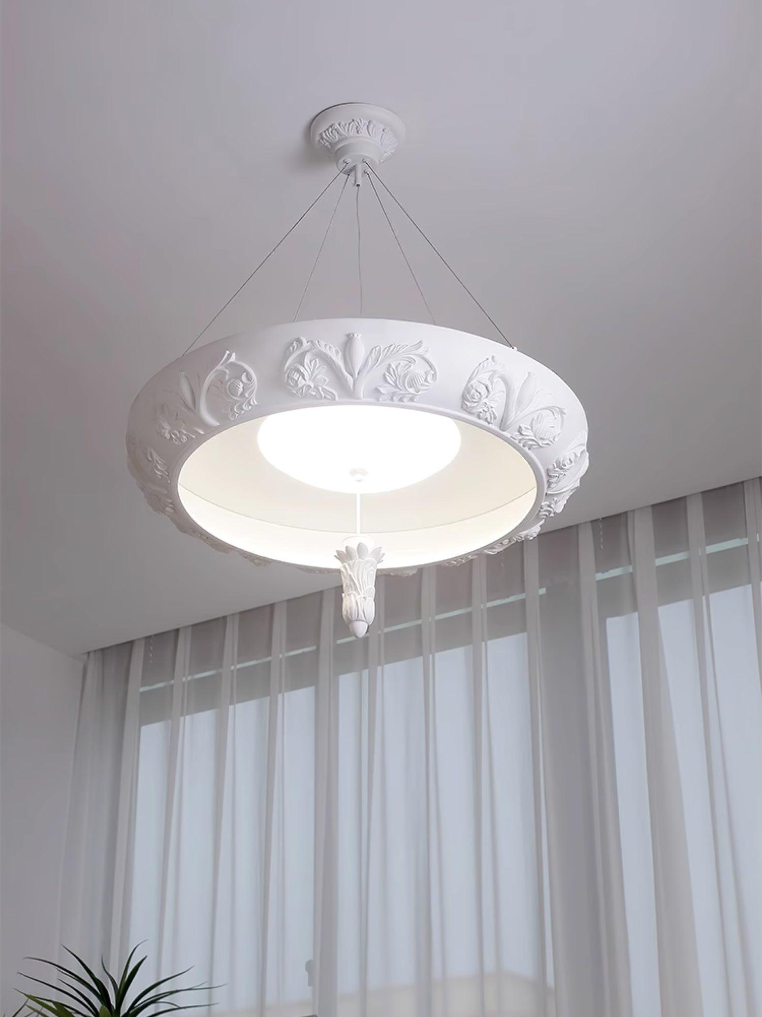 Rococo Plaster Pendant Chandelier - Blowlighting