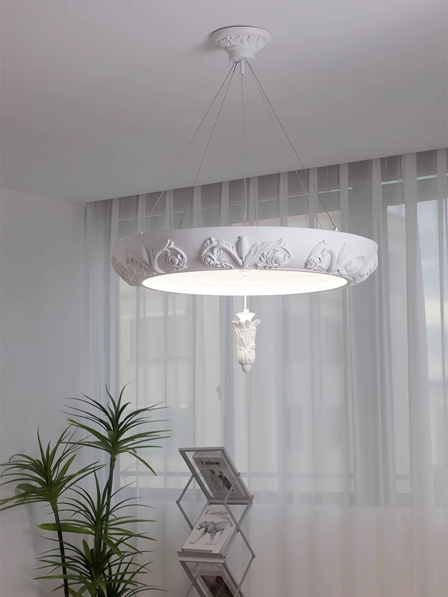 Rococo Plaster Pendant Chandelier - Blowlighting