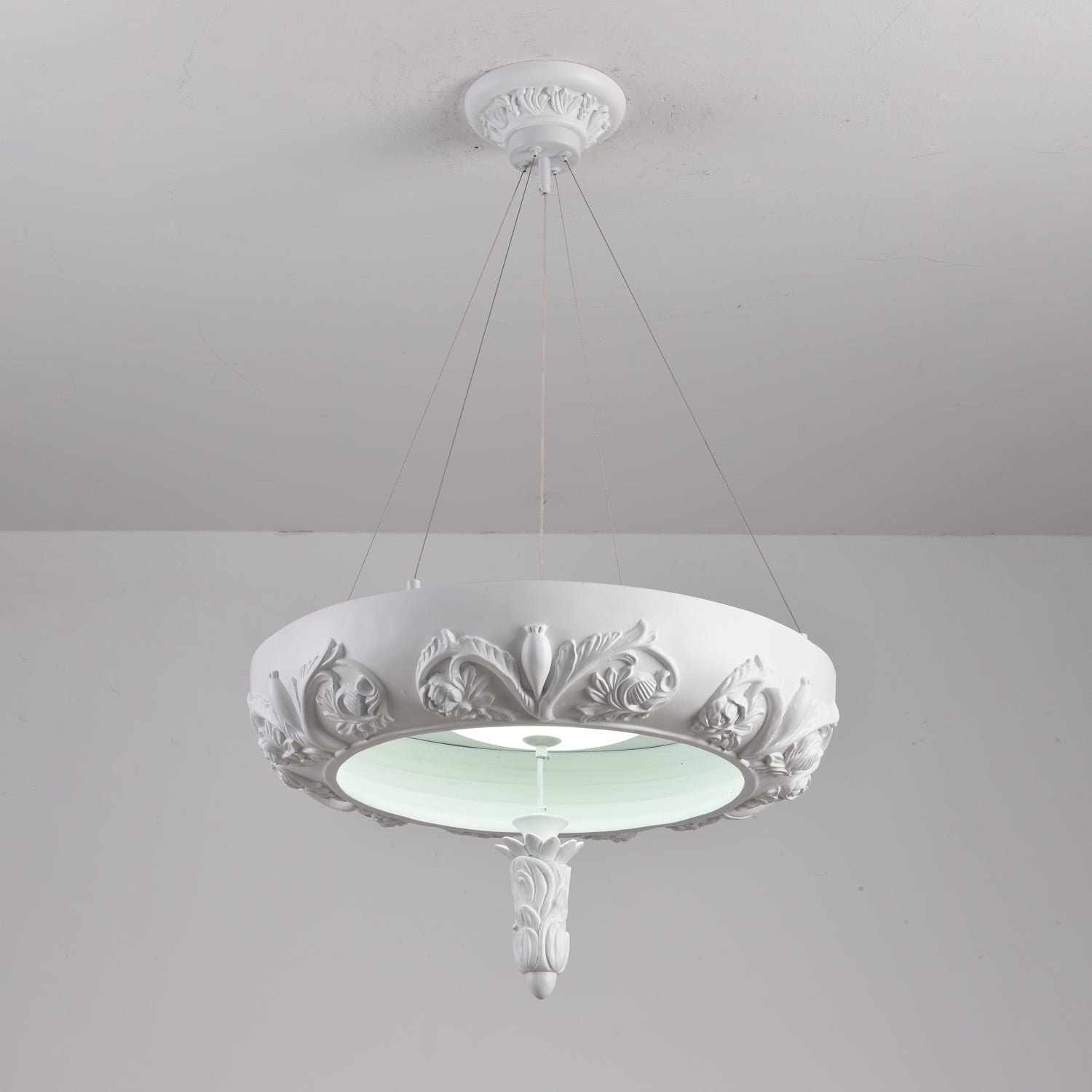 Rococo Plaster Pendant Chandelier - Blowlighting