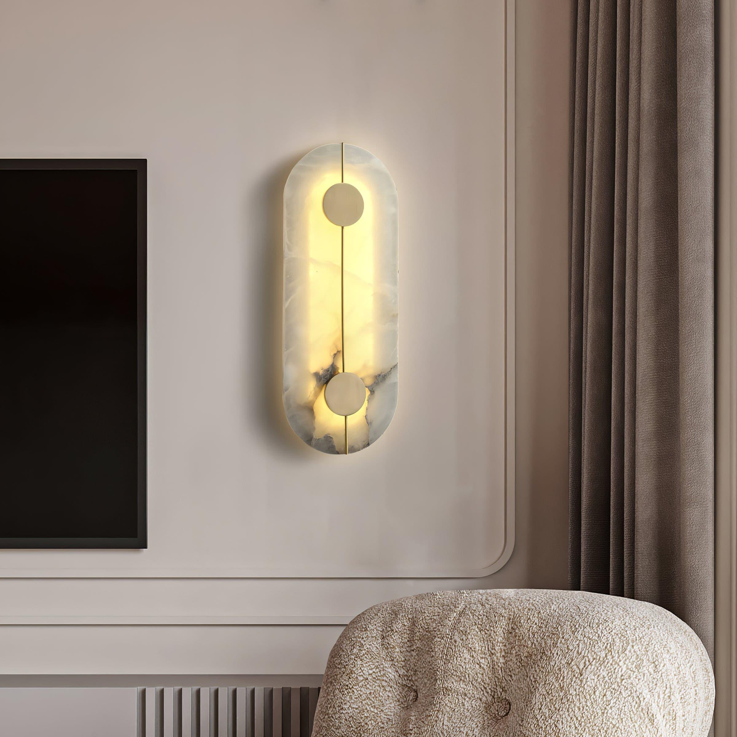 Citheira Minimalist Alabaster Wall Light - Neutralighting