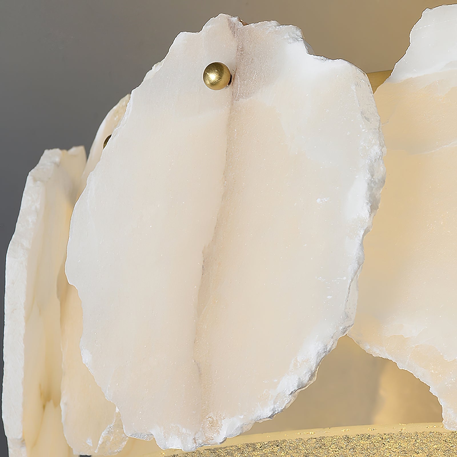 Zoruvys Sophisticated Disc Flat Alabaster Glass Ceiling Light - Lamp Copper