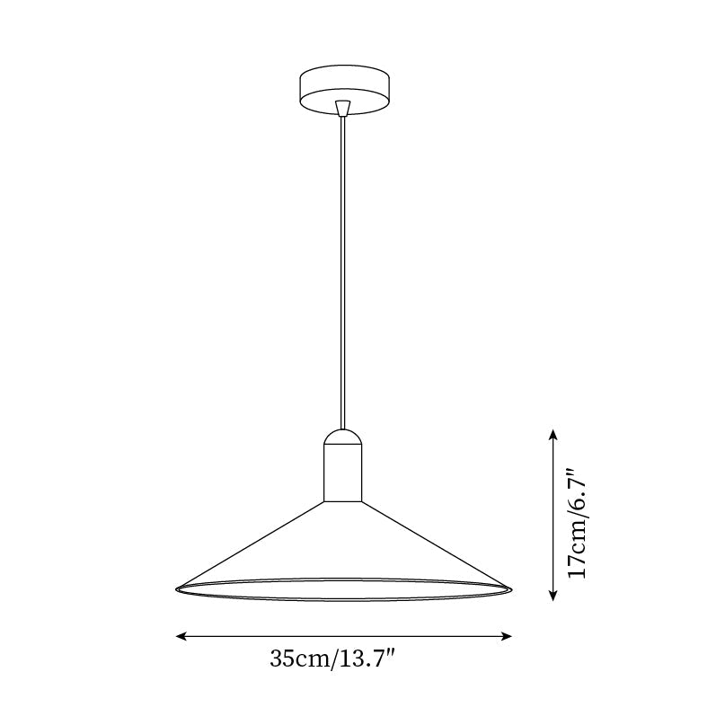 Pendant Light LED Minimalist Cone Hanging Lamp for Kitchen Dining - Letslighting