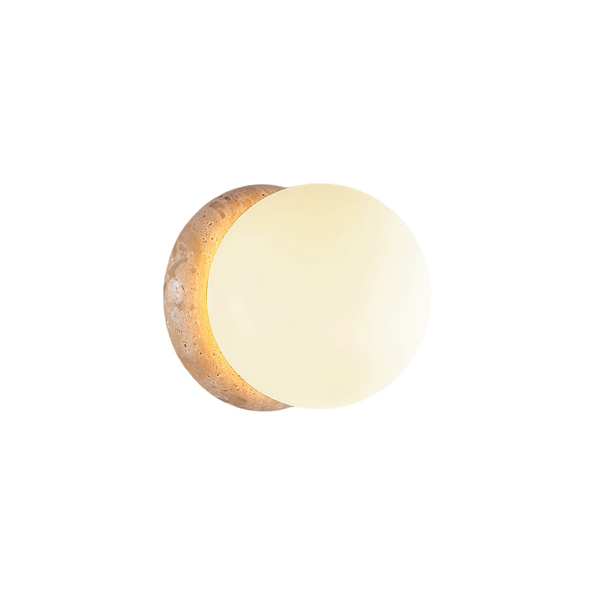 Blikuvys Modern Minimalist Travertine Glass Wall Lamp - Lamp Copper