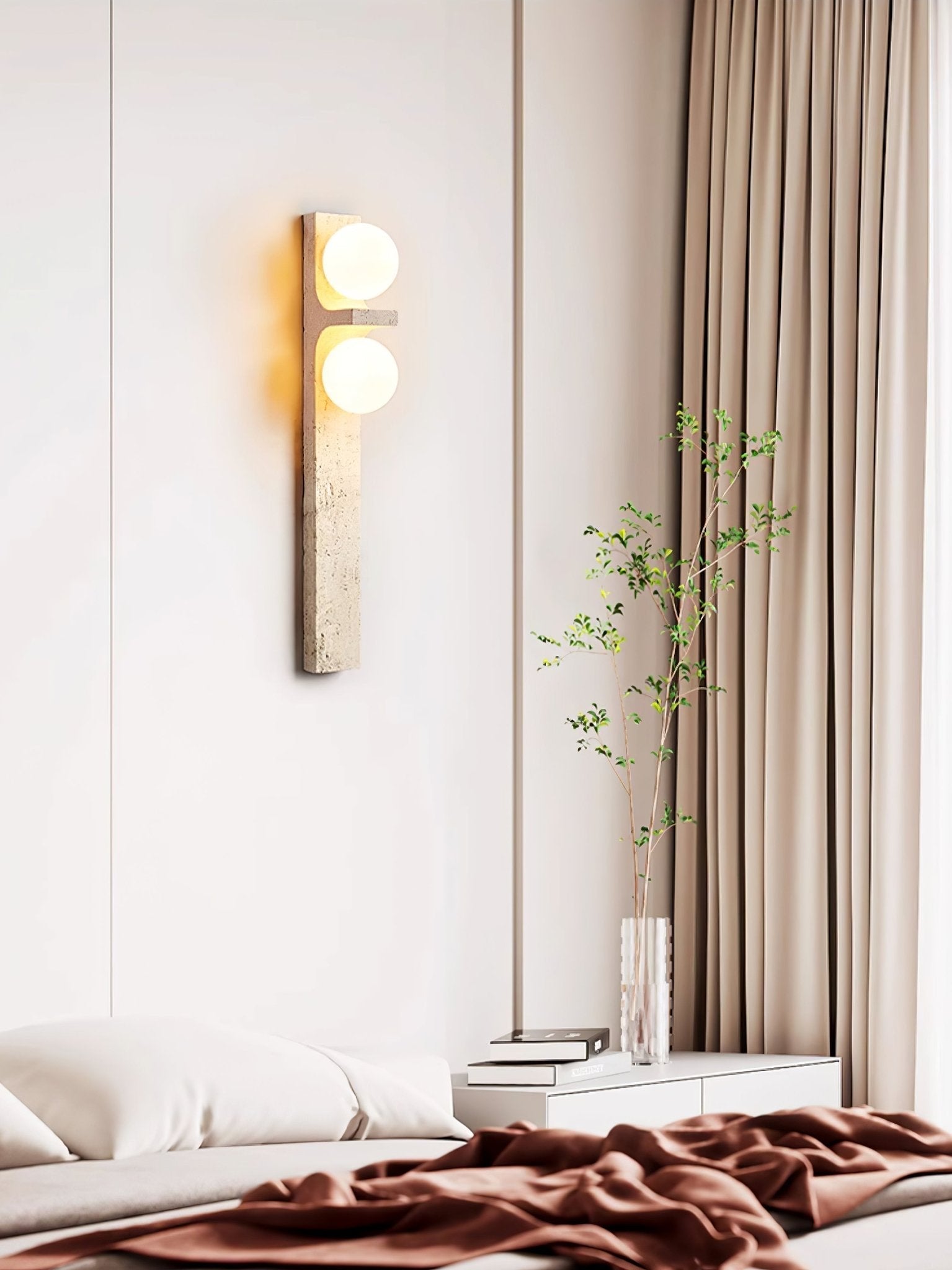 Cassiopeia Travertine Wall Light - Neutralighting
