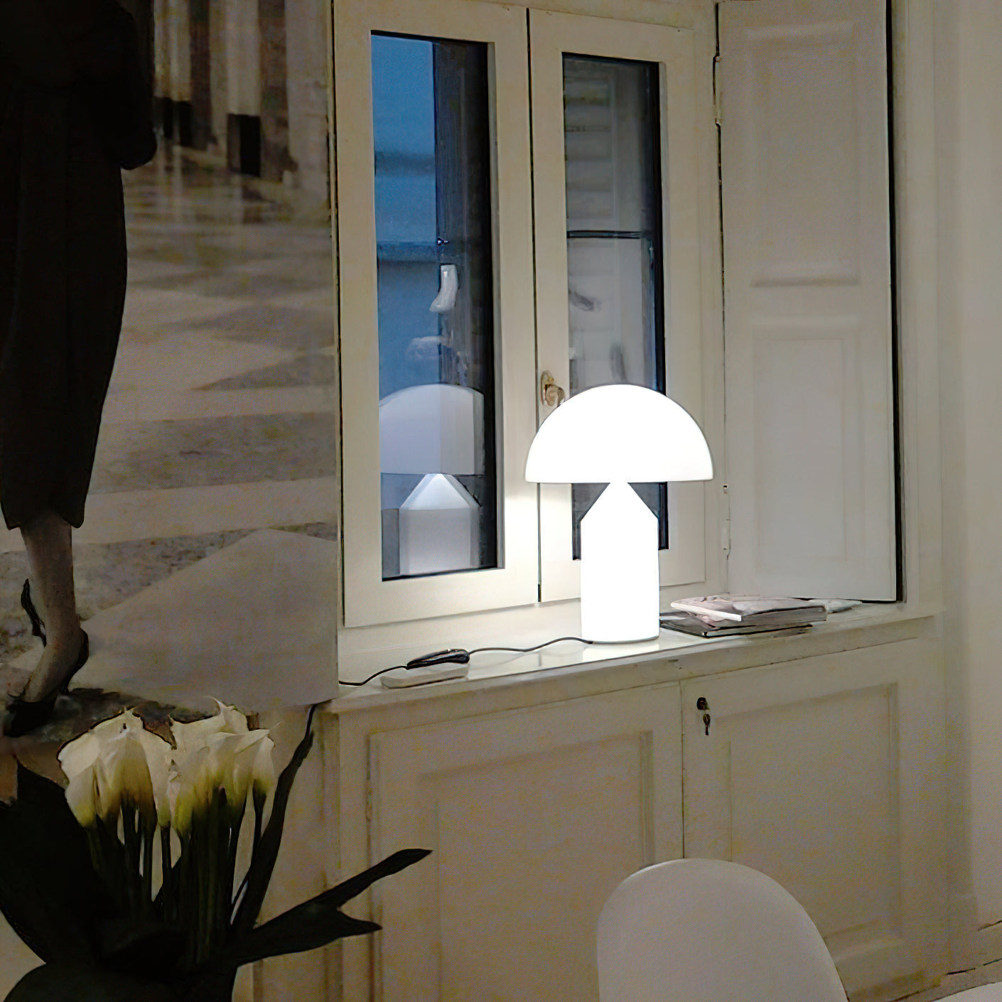 Atollo Alabaster Table Lamp - Lamp Copper