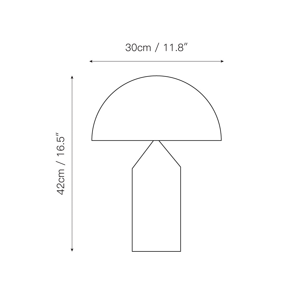 Atollo Alabaster Table Lamp - Lamp Copper