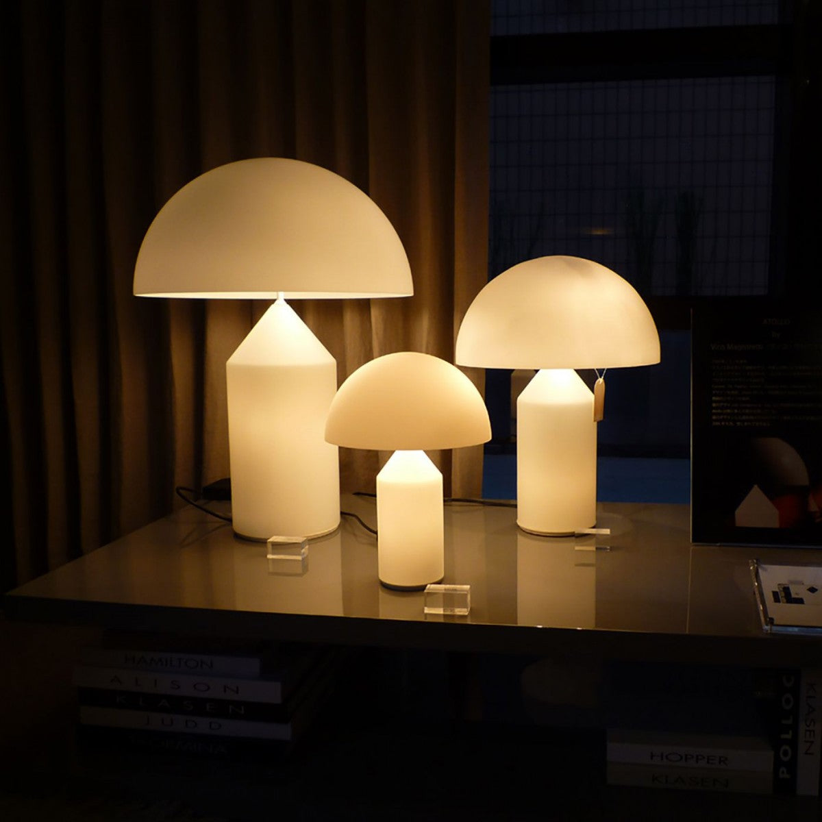 Atollo Alabaster Table Lamp - Lamp Copper