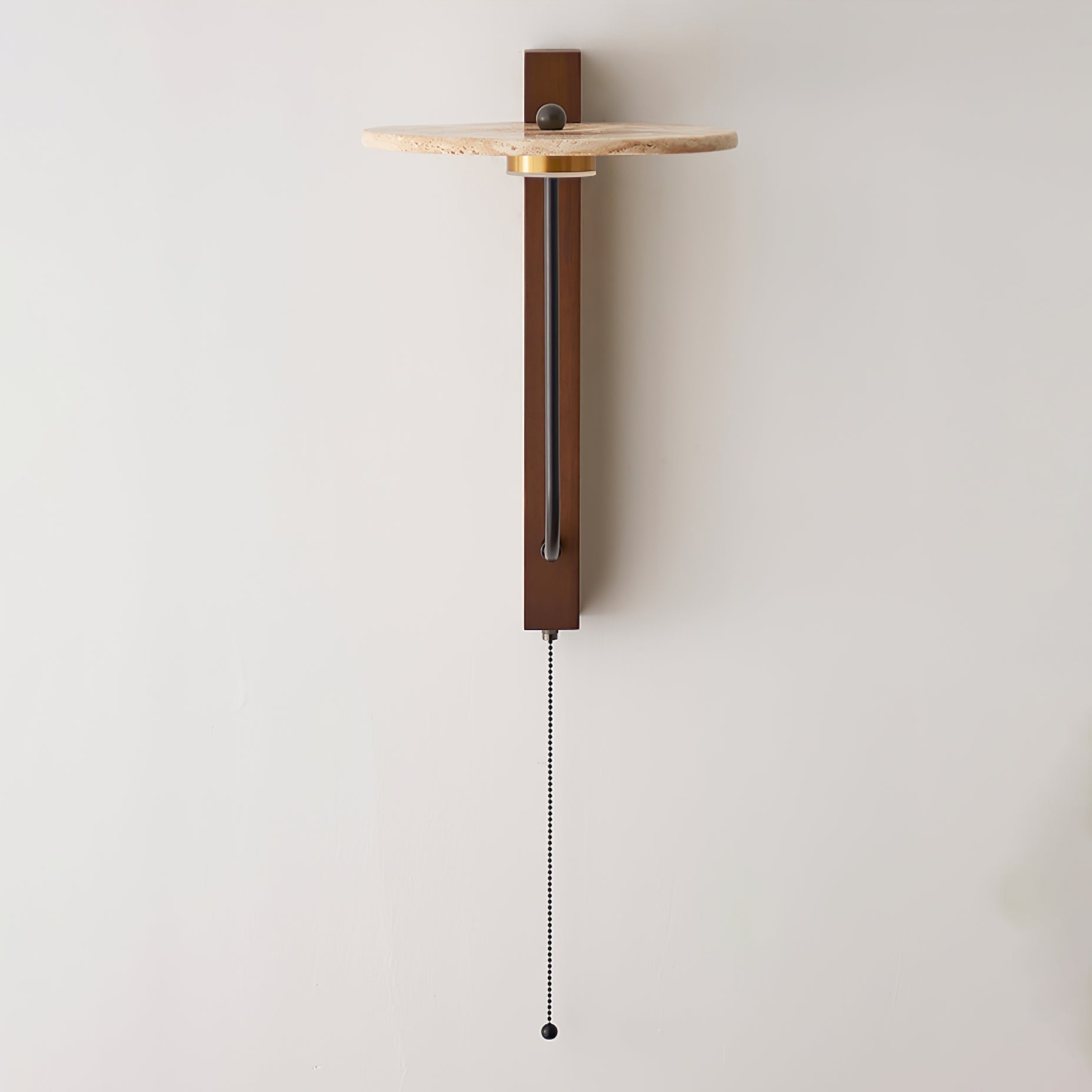Viphayra Lever Arm Travertine Wall Light - Letslighting