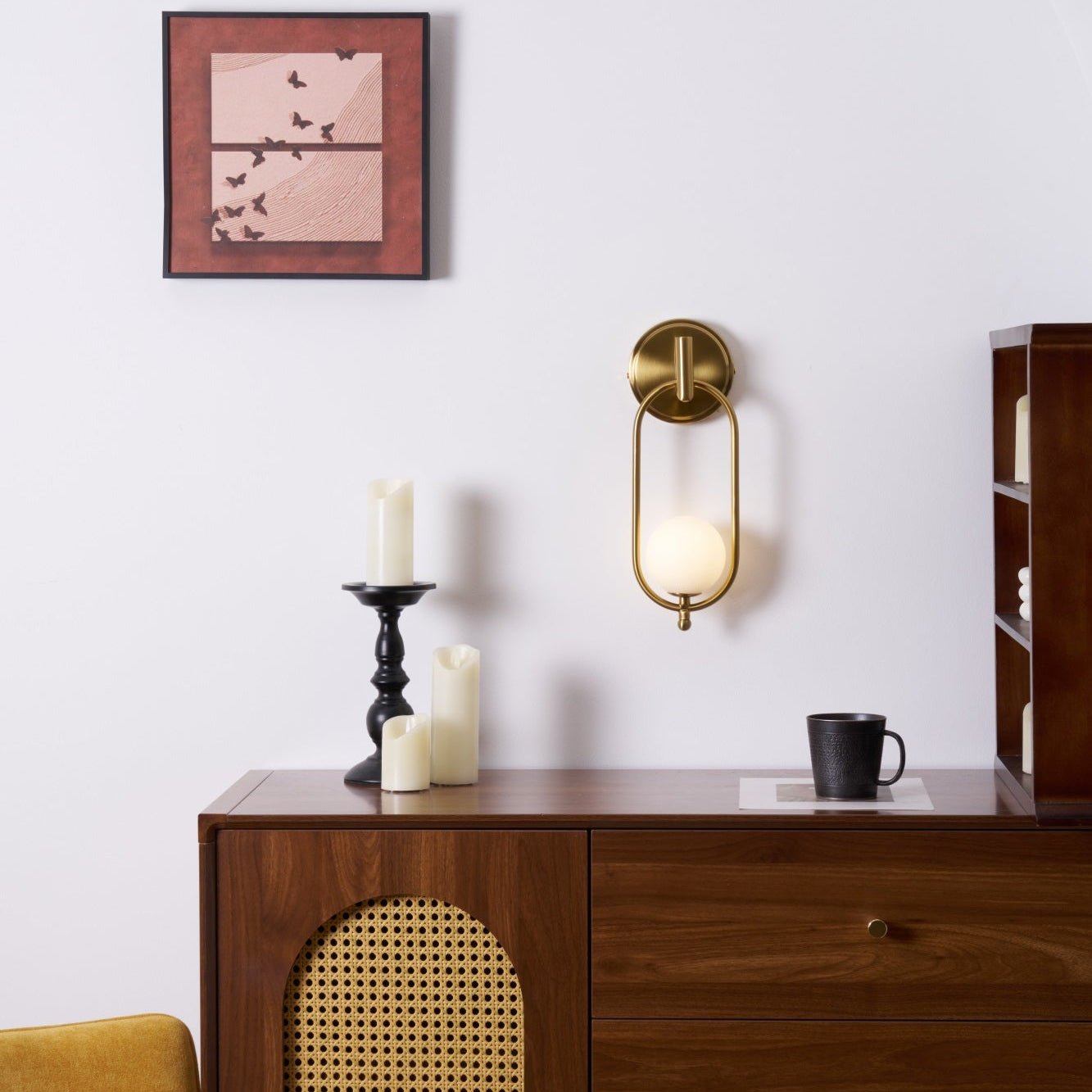 Cumirisra Modern Minimalist Brass Glass Wall Light - Blowlighting