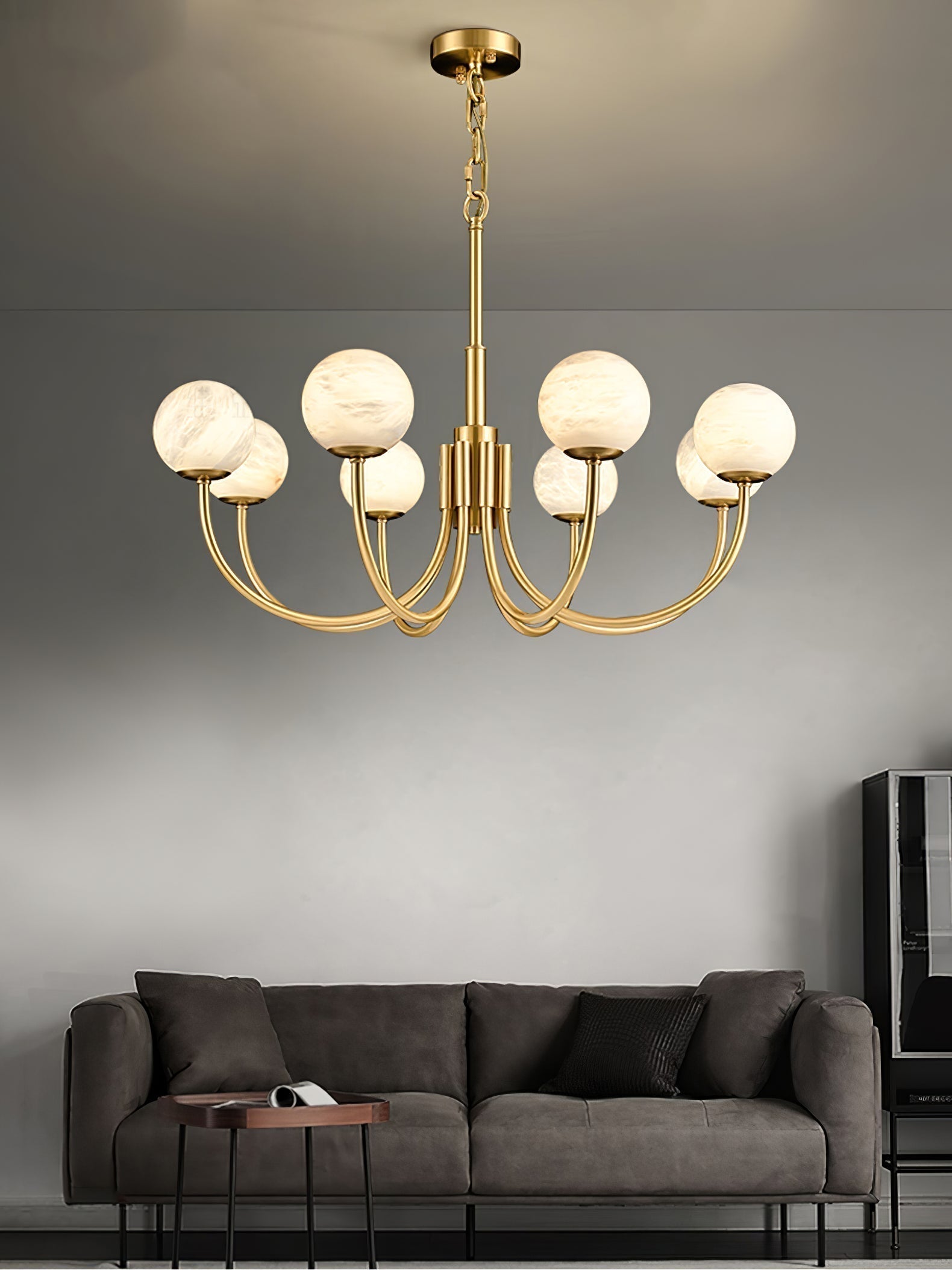 Alira Vintage Alabaster Chandelier Light - Letslighting