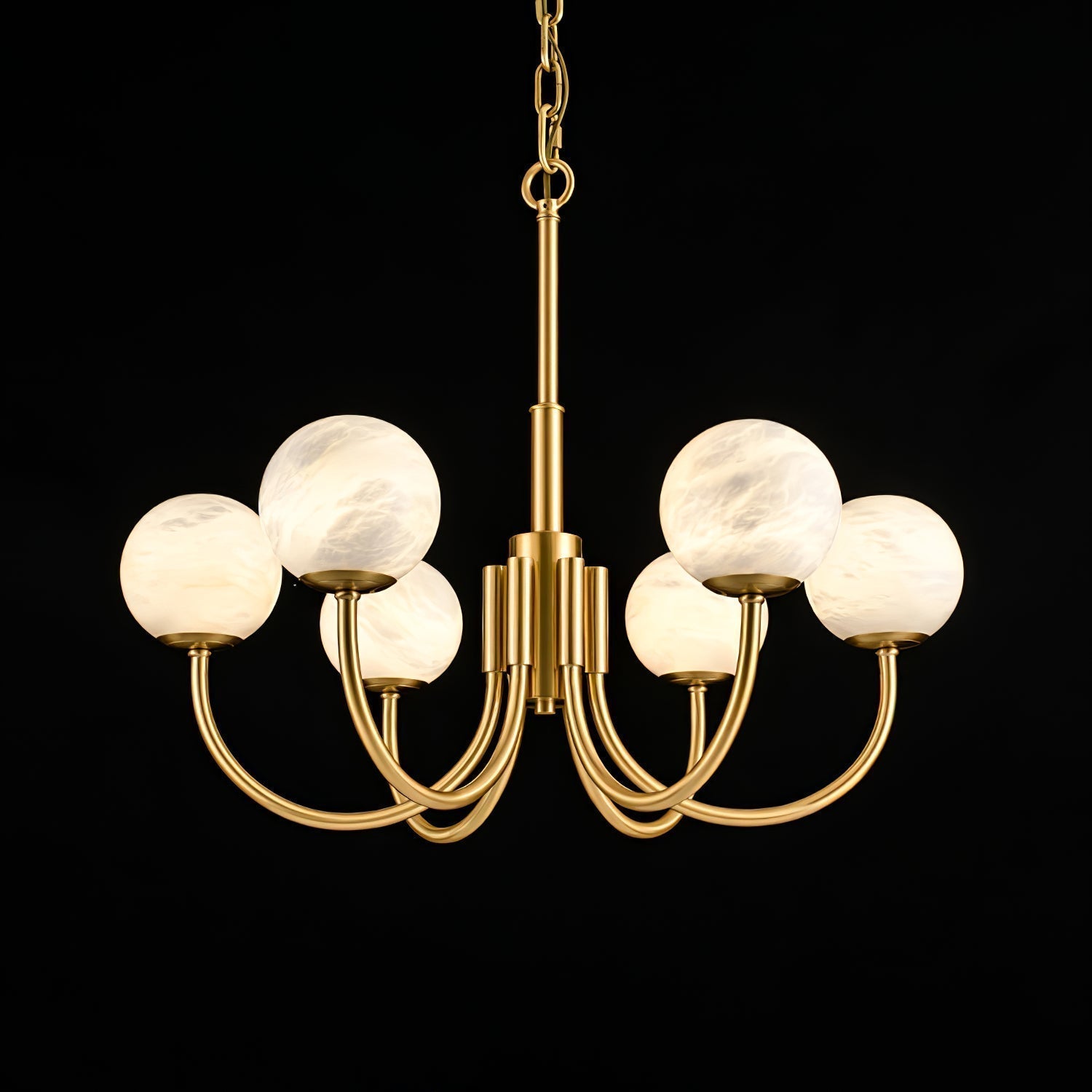Alira Vintage Alabaster Chandelier Light - Letslighting