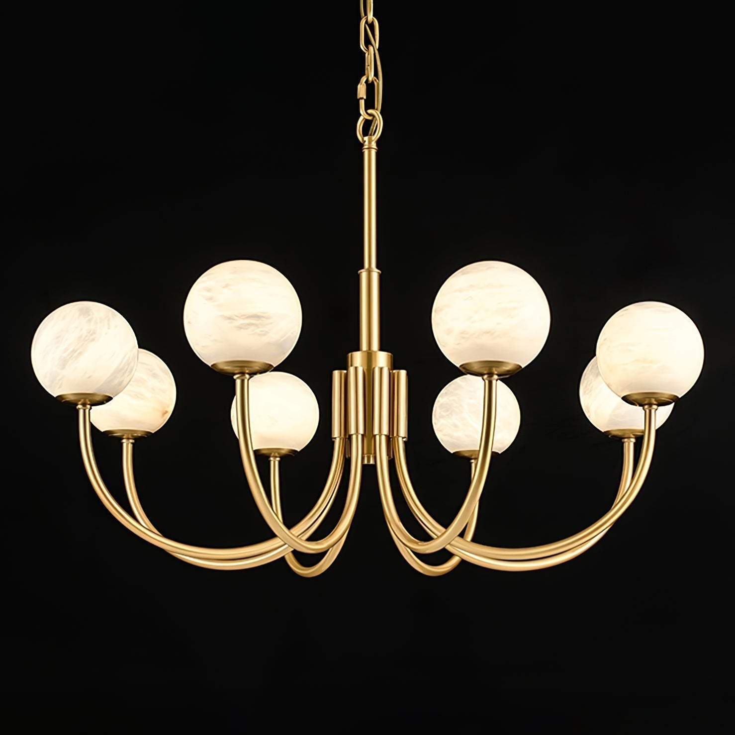 Alira Vintage Alabaster Chandelier Light - Letslighting