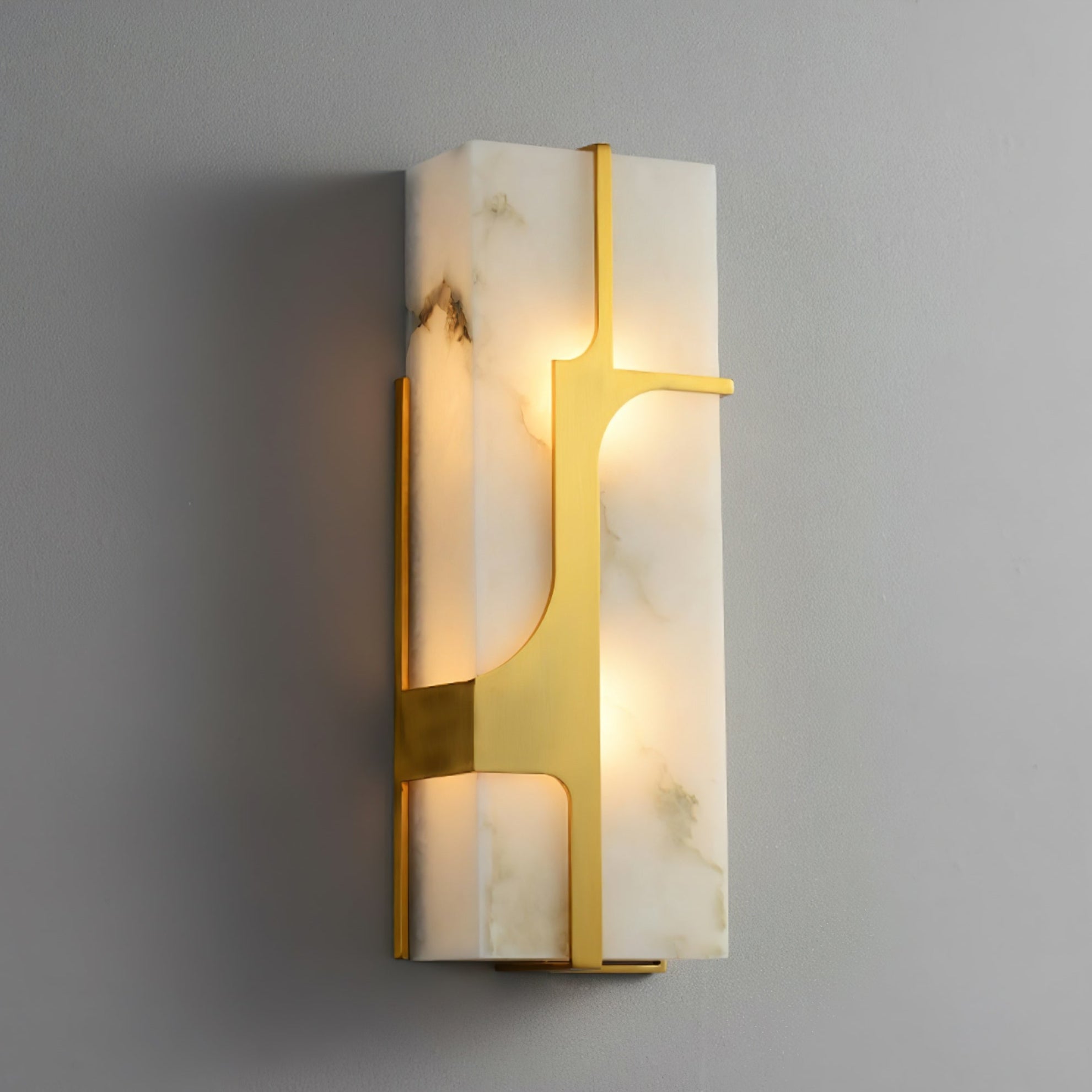 Ocarionis Geometric Alabaster Wall Light - Neutralighting