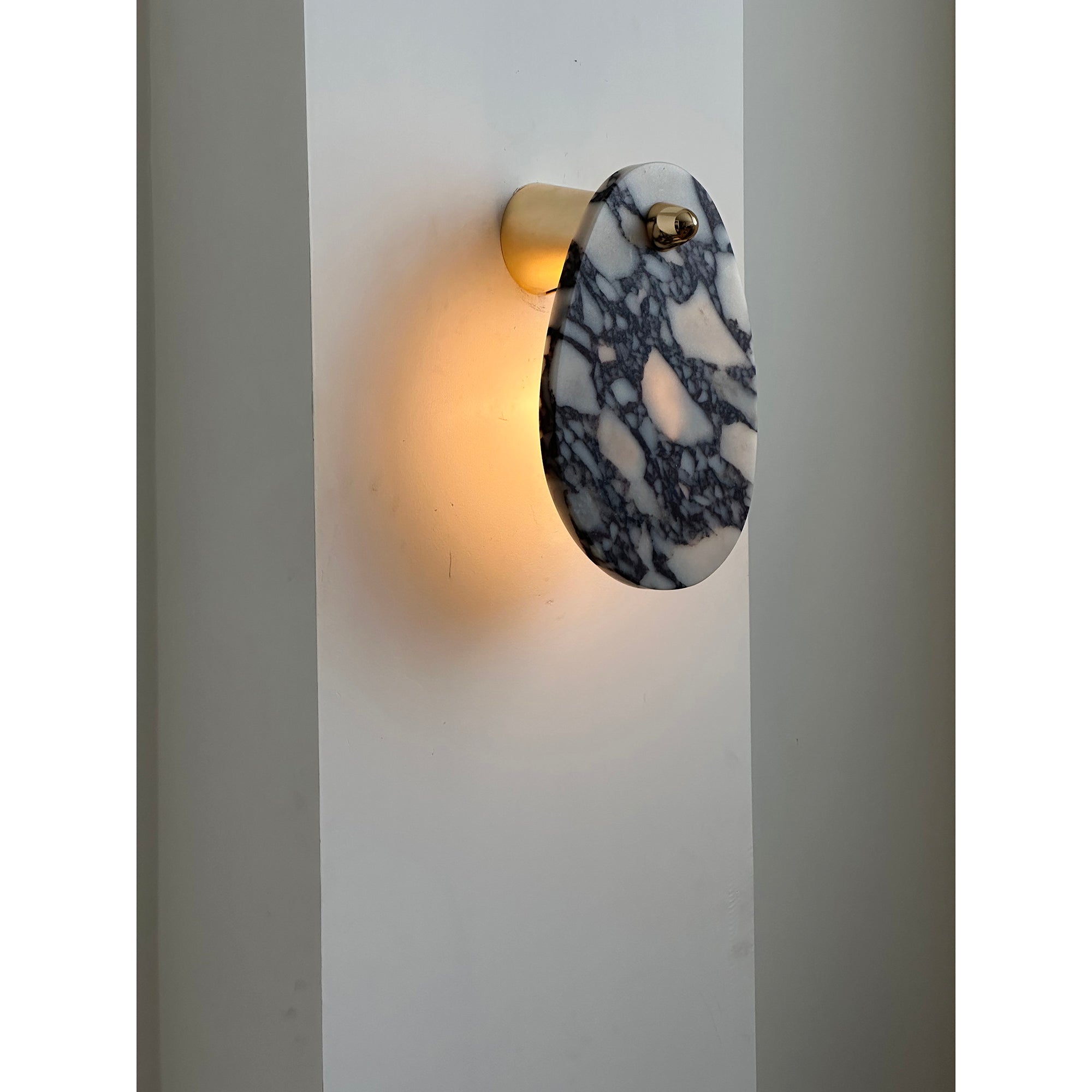 Norduvys Modern Luxurious Metal Marble Wall Lamp - Lamp Copper
