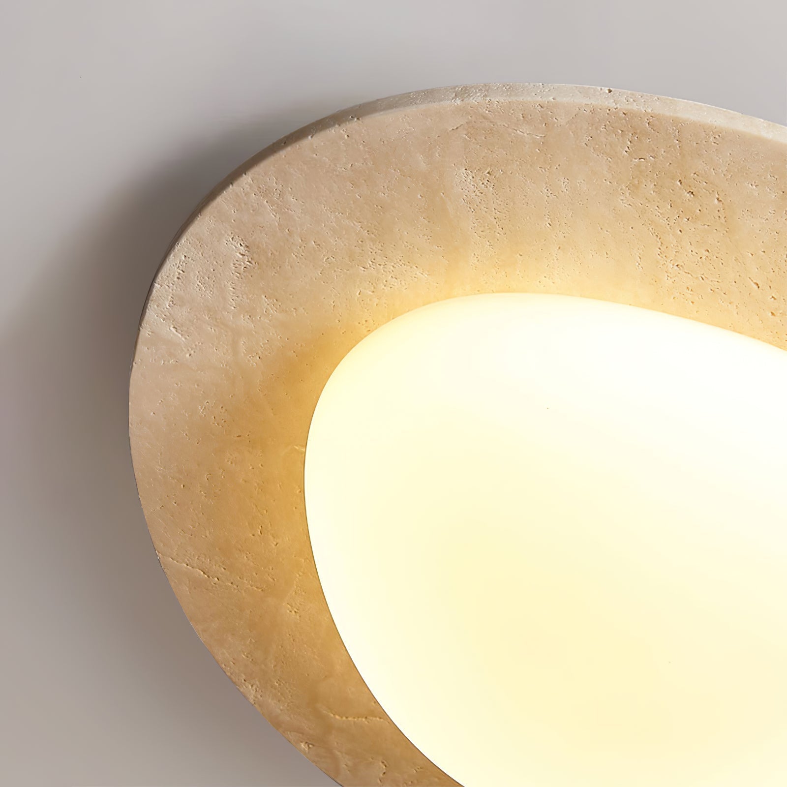 Orlaeisra Circular Travertine Ceiling Light - Neutralighting