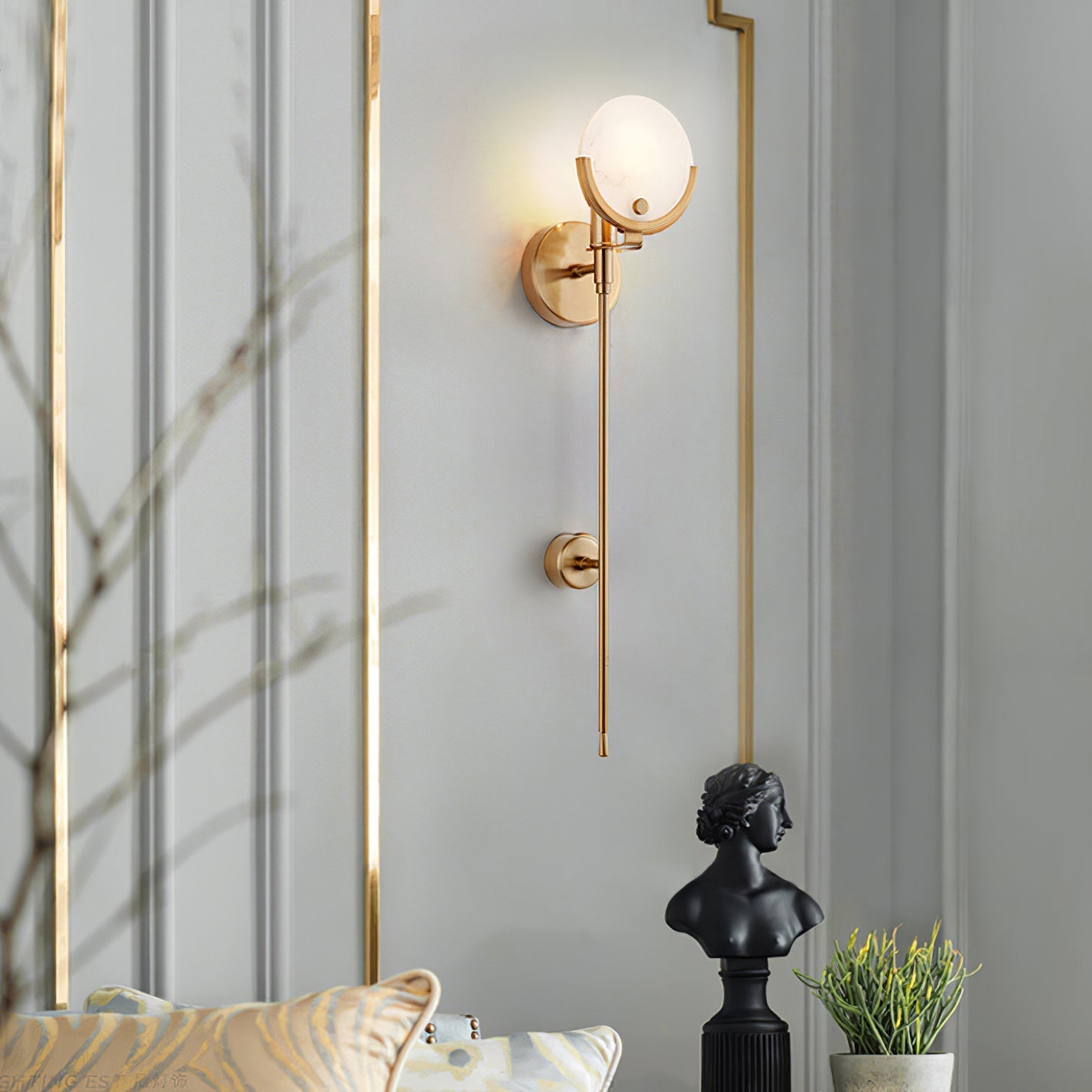 Kristy Applique in Ottone Alabastro