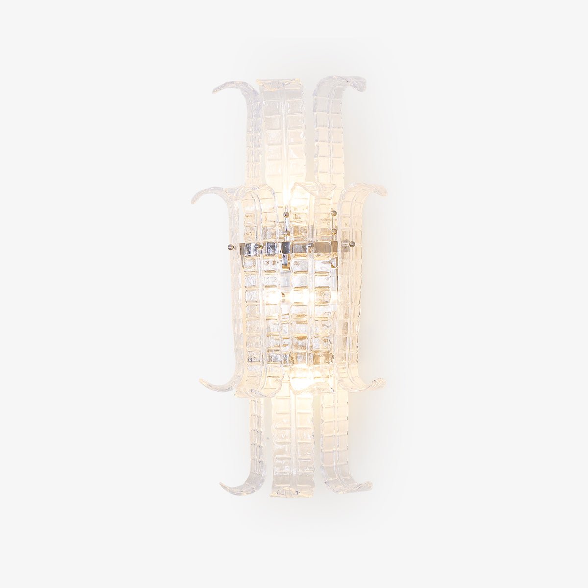 Aurora Wall Sconce Clear Murano Glass Panel Geometric - Neutralighting